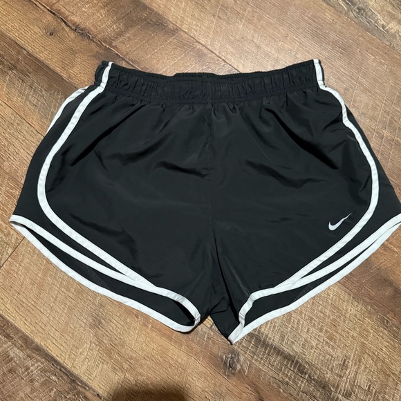 Nike Women's Charcoal Gray and White Trim Athletic Shorts - Picture 1 of 2